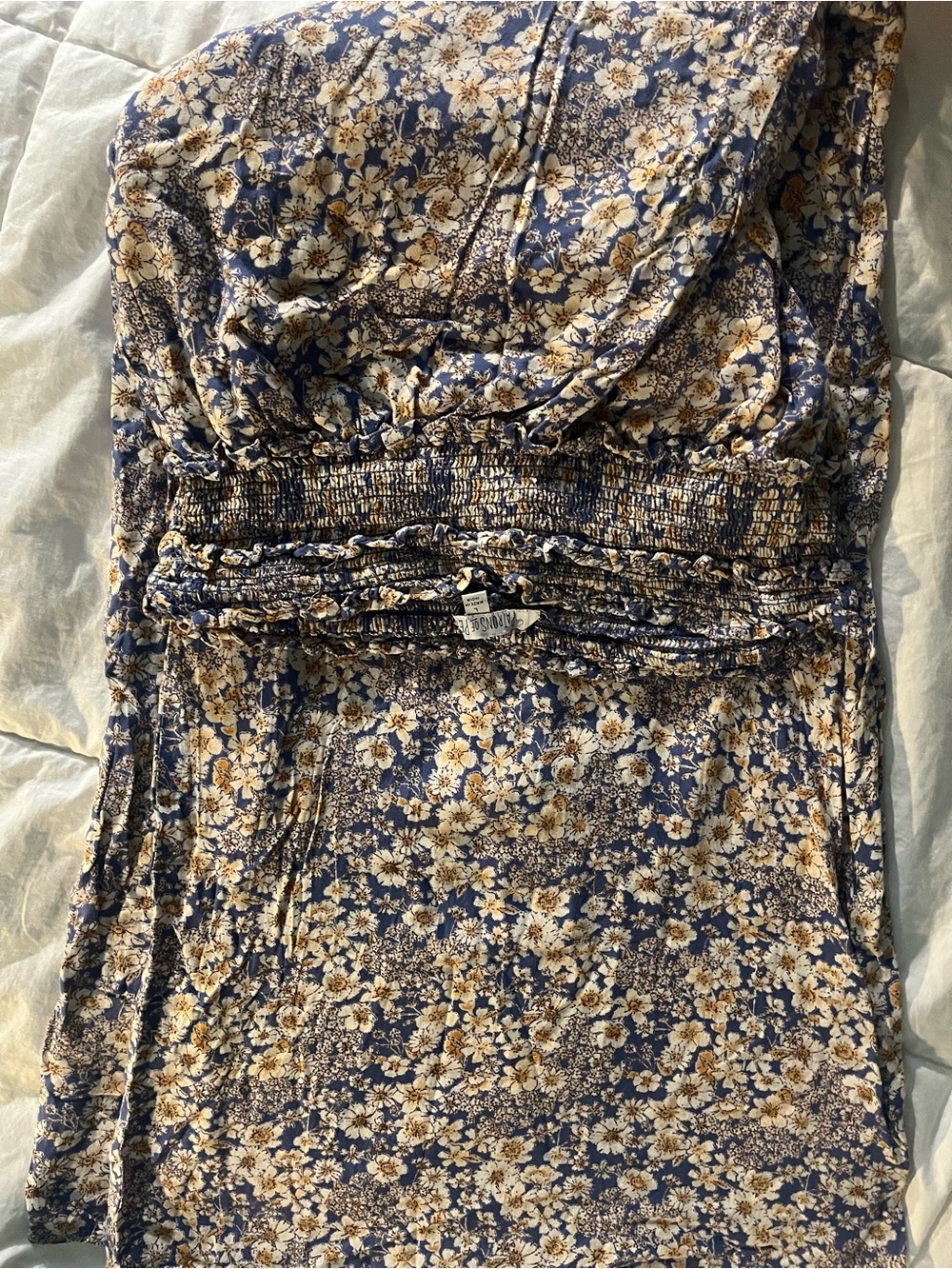 Patrons of Peace Blue Floral Wide Leg Pants - Picture 2 of 3